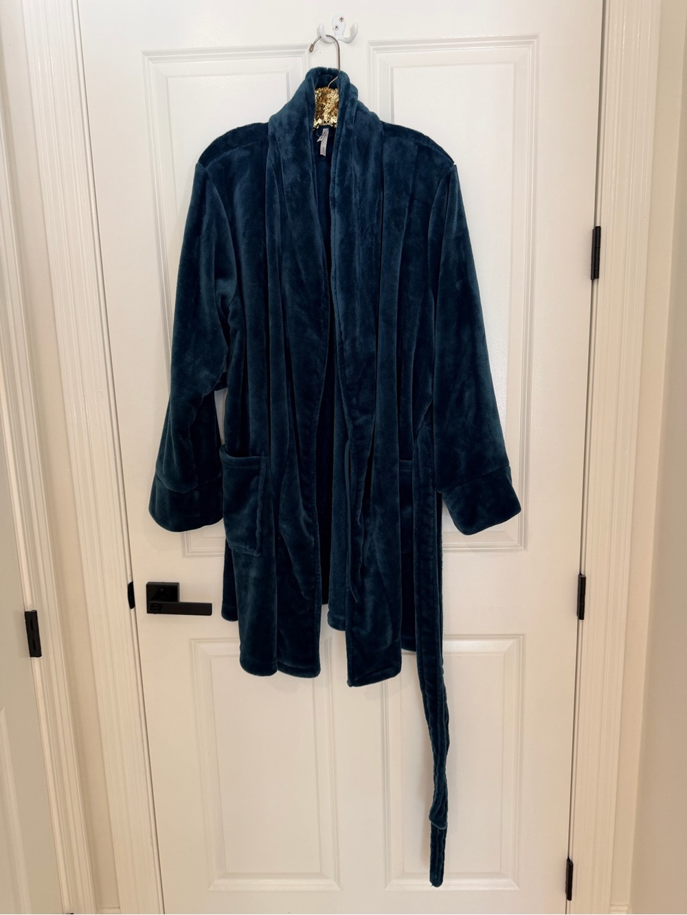Soma Plush Robe in Deep Teal - Cozy Open Front with Belt